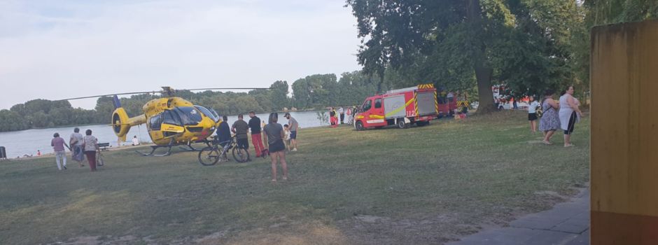 Großer Such-Einsatz auf dem Rhein vom Strandbad Oppenheim bis Nackenheim