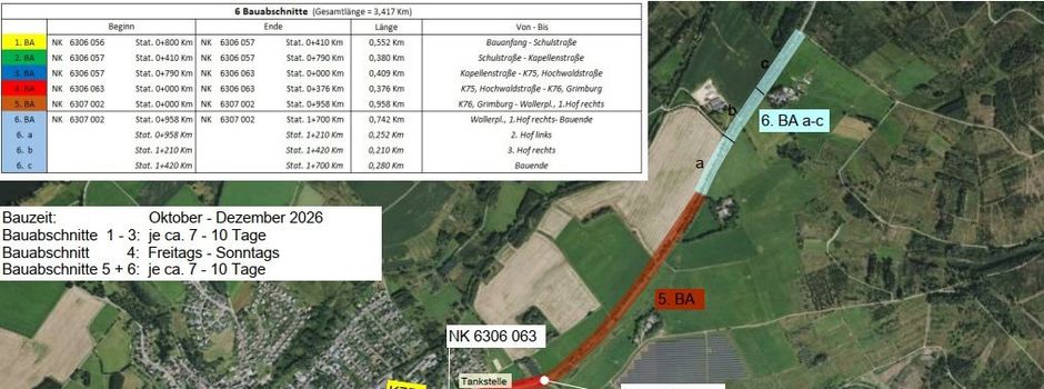 Sperrung B407 zwischen Kell und Reinsfeld