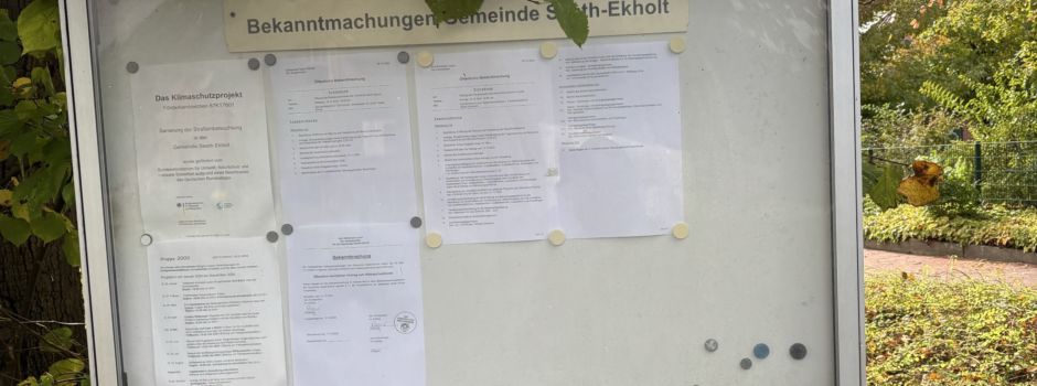 Bekanntmachungskästen abgebaut