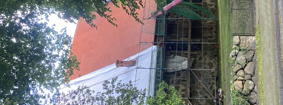 Endlich geht es los am Dach