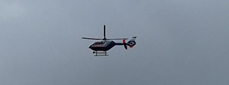 Hubschrauber-Einsatz über Mainz-Hechtsheim
