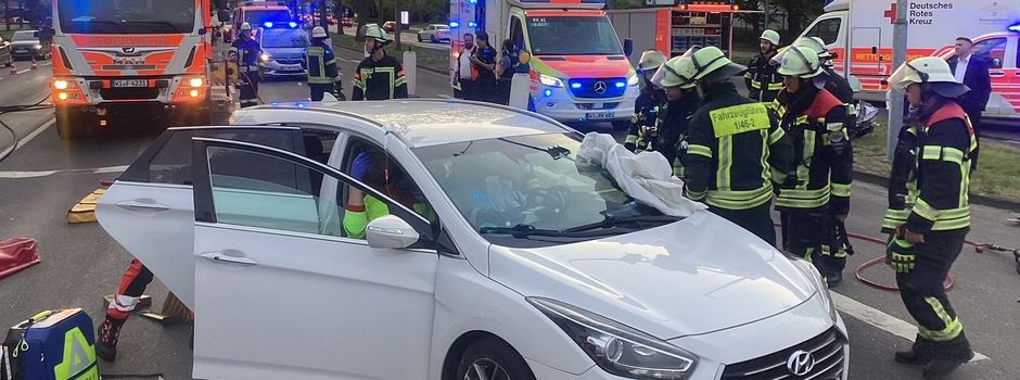 Zwei Verletzte bei Unfall am Gustav-Stresemann-Ring in Wiesbaden