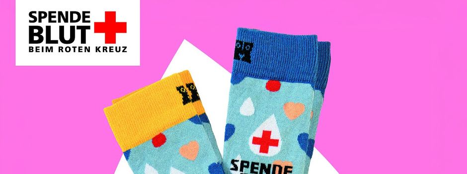Jetzt Ruck geben: Zu zweit zur Herbst-Blutspende und Happy Socks sichern