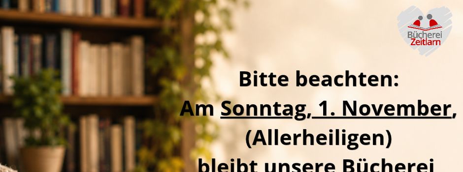 Bücherei an Allerheiligen geschlossen