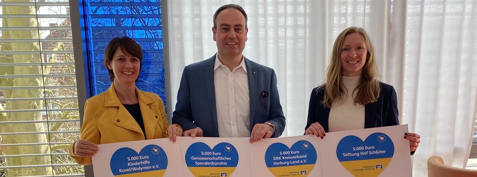 Volksbank-Spende: 20.000 Euro für Ukraine-Hilfsorganisationen