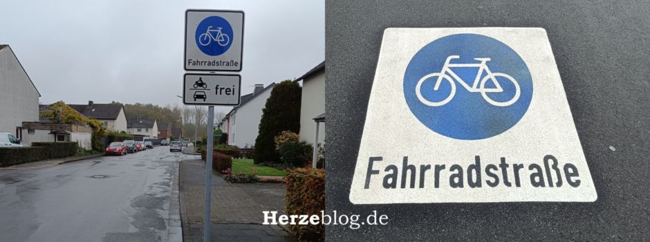 Fahrradstraßen in Herzebrock-Clarholz: Berliner Straße und Rhedaer Straße markiert und beschildert