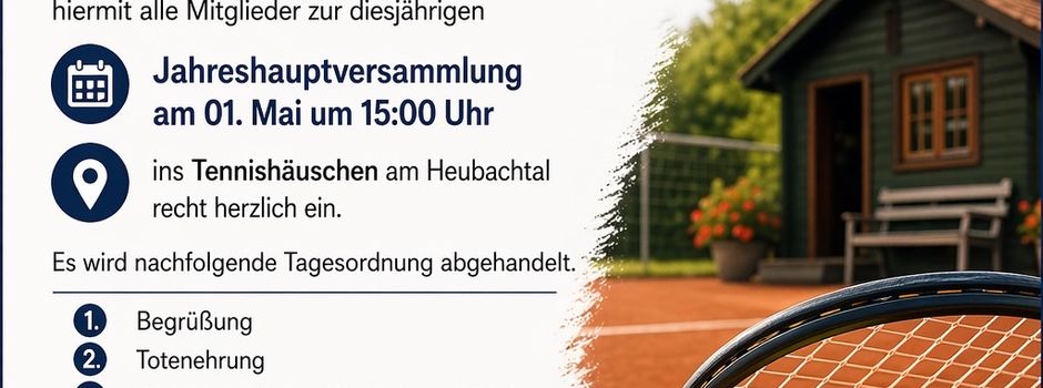 Jahreshauptversammlung der Tennisabteilung des SC Niederzissen am 01. Mai
