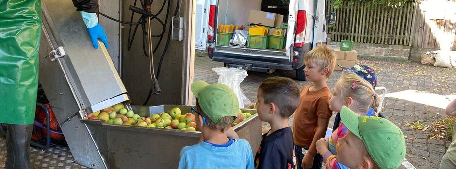 Mobile Apfelsaftpresse in Weißenborn