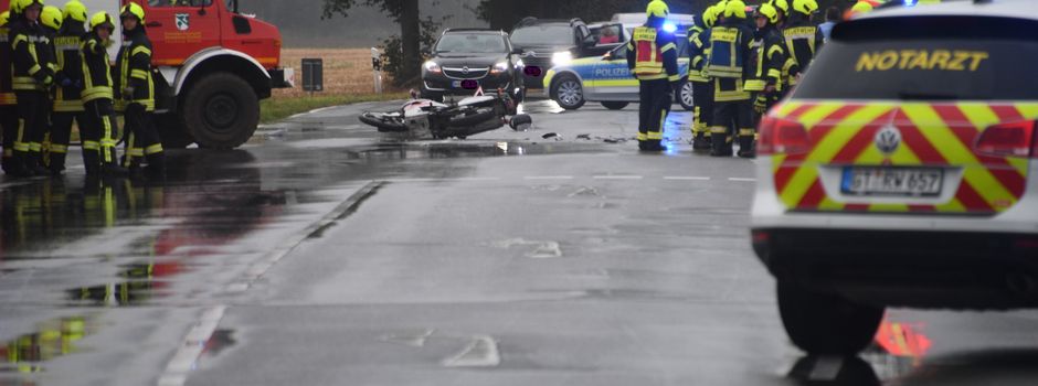 Motorradunfall im Kreuzungsbereich Möhlerstraße