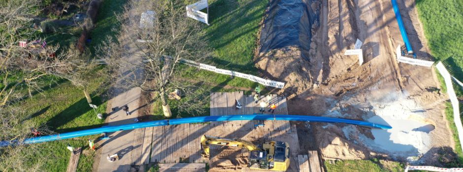 Spektakuläre Arbeiten in Mainz-Kostheim