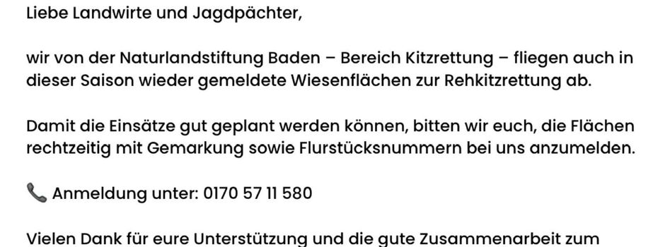 Kitzrettung 2026