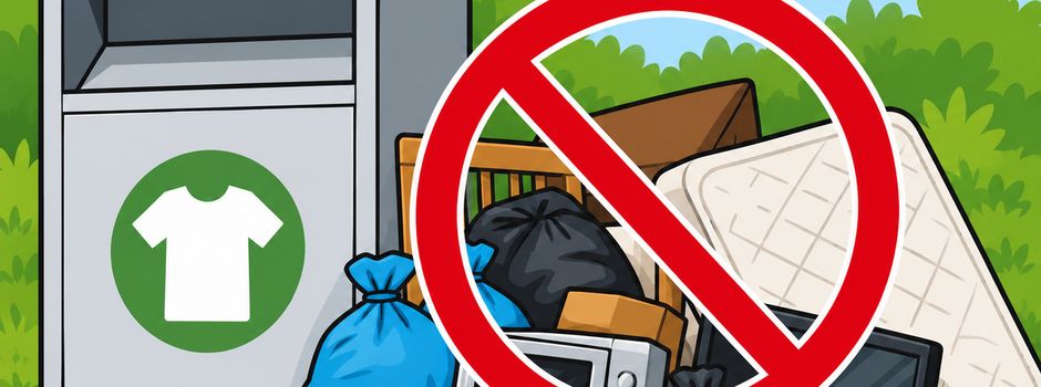 Altkleidercontainer sind keine Mülldeponien!