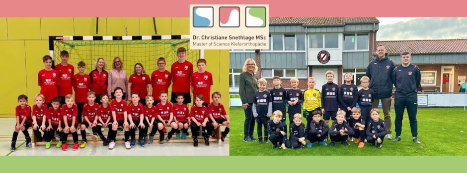 Kieferorthopädin Christiane Snethlage sponsert Nachwuchs-Kicker der Gemeinde zum Jubiläum