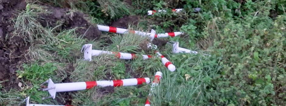 Sachbeschädigung an Brückenverengung