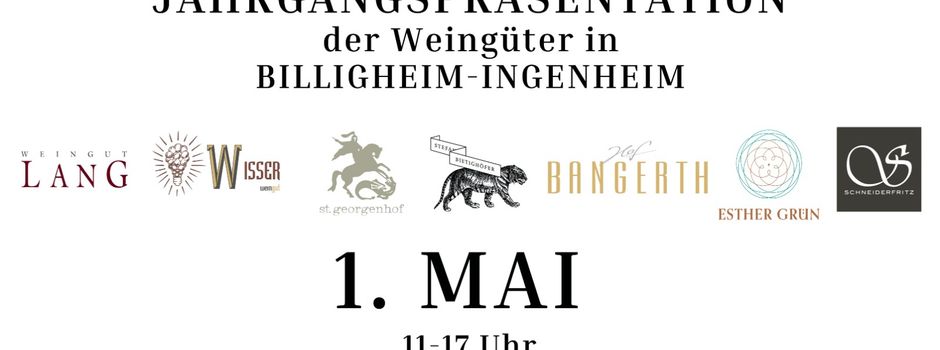 Jahrgangspräsentation der Weingüter in Billigheim-Ingenheim