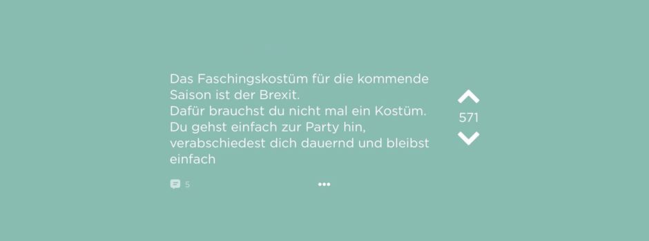 Jodel der Woche – Dating-Knigge und Brexit-Fasching