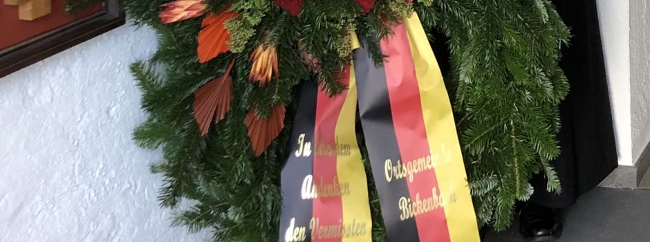 Einladung zur Kranzniederlegung am Volkstrauertag