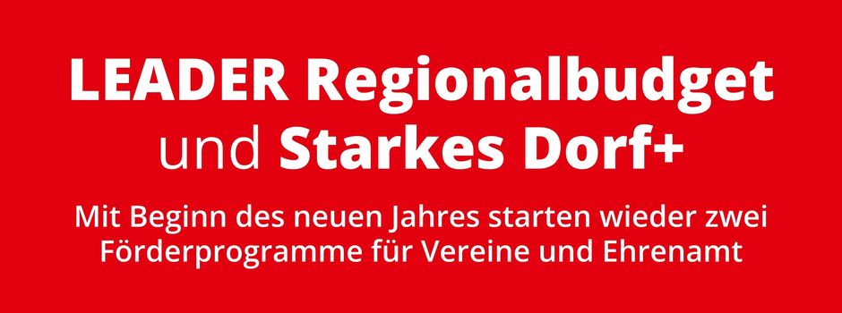 Zwei Förderprogramme für Vereine und Ehrenamt