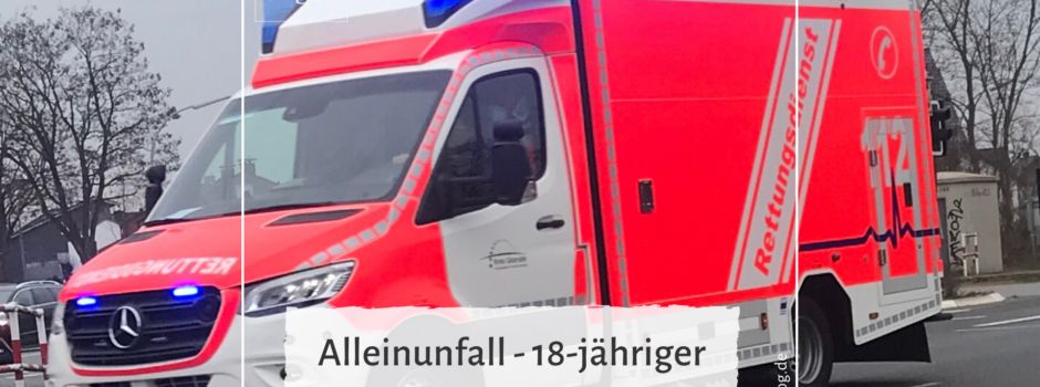 Alleinunfall - 18-jähriger Kradfahrer schwer verletzt