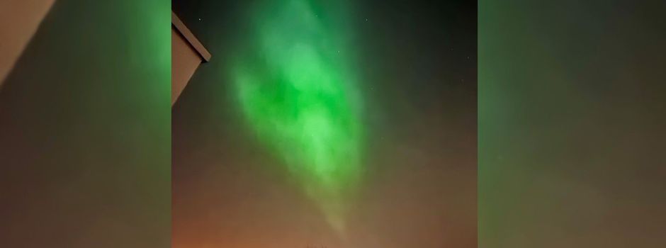 Polarlichter leuchten über Mainz