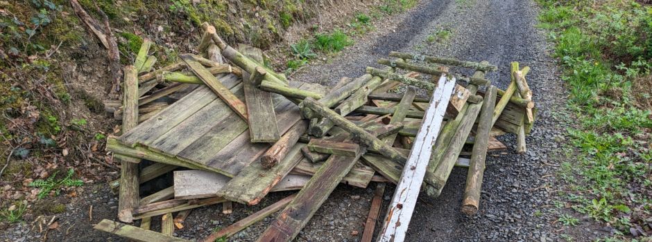 Illegale Entsorgung einer jagdlichen Einrichtung