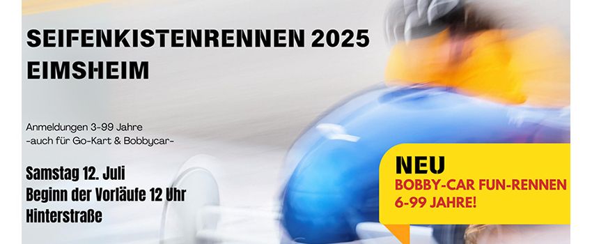 Großes Seifenkistenrennen in Eimsheim