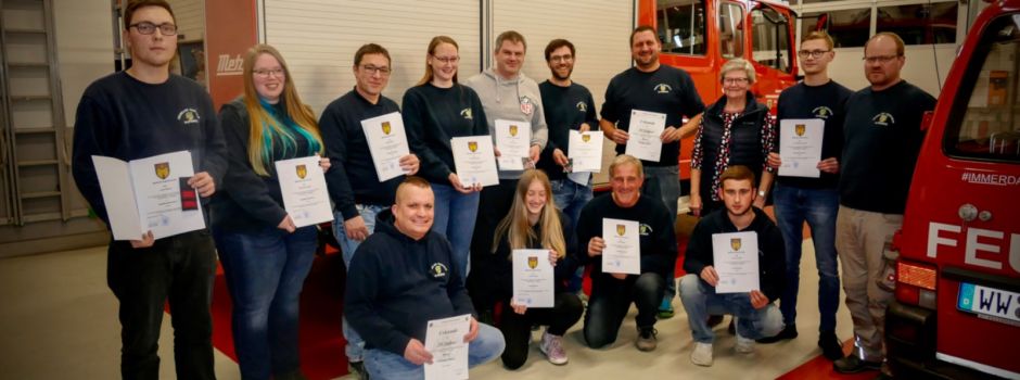 Beförderungen und Ehrungen bei der Feuerwehr Alpenrod
