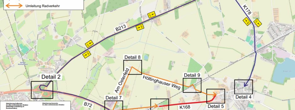 🚧 Baumaßnahme Radweg & K168 in Höltinghausen 🚴‍♀️🚗