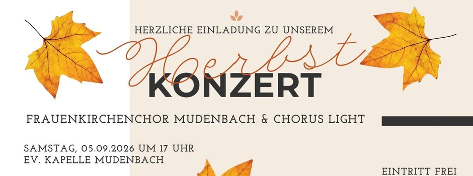 Herbstkonzert der Chöre in Mudenbach