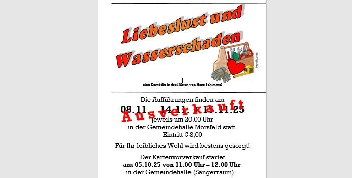 Liebeslust und Wasserschaden