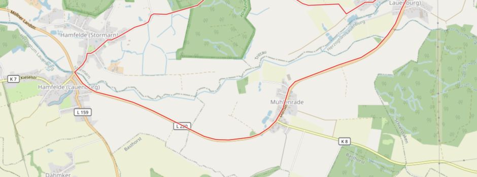 Wanderweg: Mühlenrade-Köthel-Hamfelde-Mühlenrade