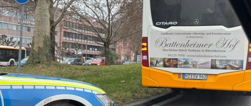 Unfall an Theodor-Heuss-Brücke in Mainz: Stau auf Rheinallee