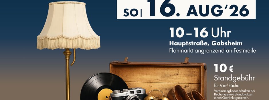 Flohmarkt zur Kerb. 
Buche jetzt deinen Standplatz. Nur 10 Euro. 