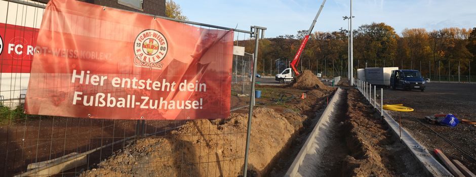 Bauarbeiten: So steht es um die neuen Plätze des FC Rot-Weiss Koblenz