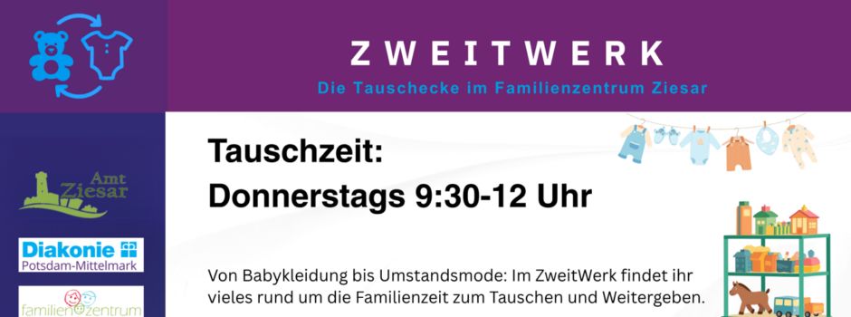 ZWEITWERK - Die Tauschecke im Familienzentrum Ziesar