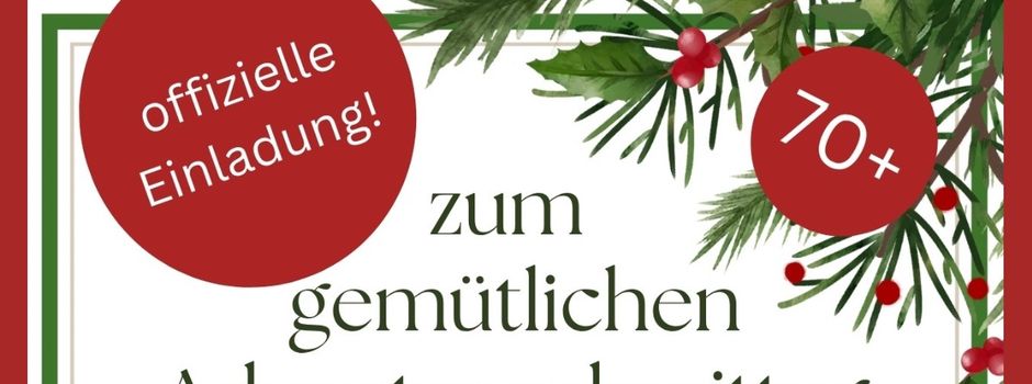 Herzliche Einladung zum Adventskaffee 70+