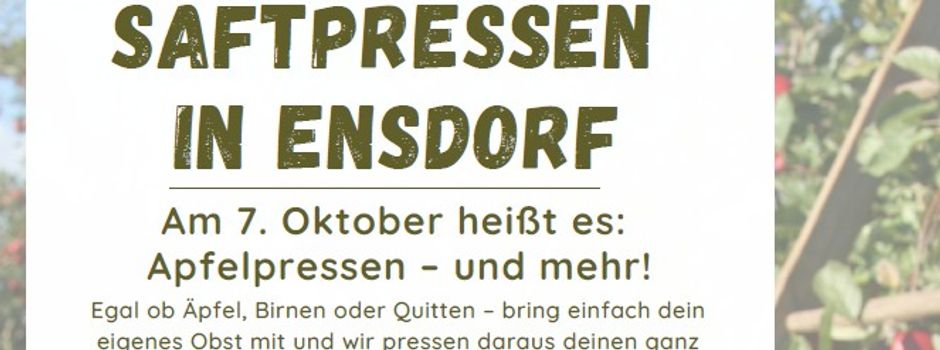 Saftpressen in Ensdorf