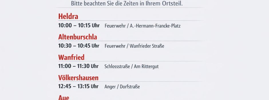 Mobil für Sonderabfälle kommt am 11. März