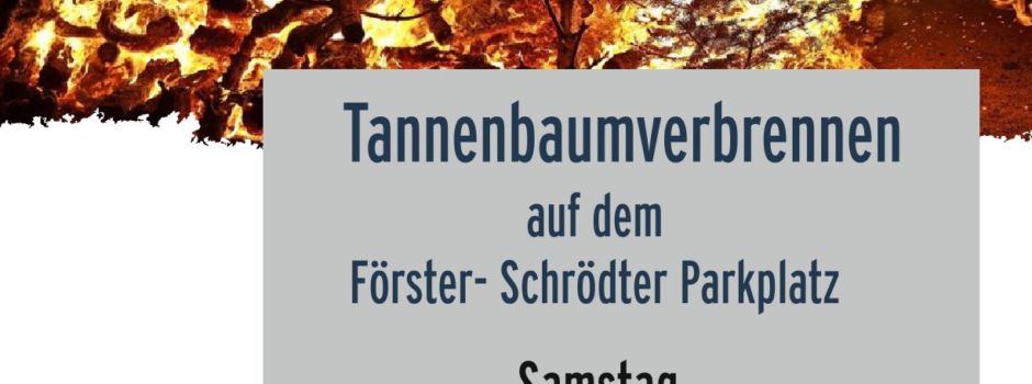 Weihnachtsbaumverbrennen am 18.01.2025