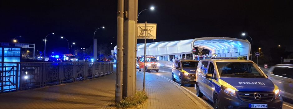 Rettungseinsatz in Mainz-Kastel: Theodor-Heuss-Brücke gesperrt