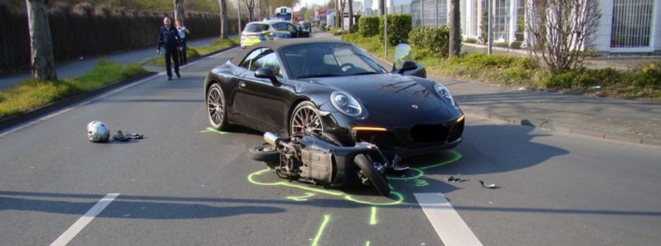 56-jähriger Motorrollerfahrer aus Niederkassel schwer verletzt
