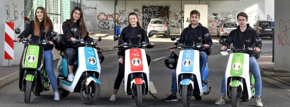 Auf Achse mit Meenz-e – die roten Elektro-Roller kehren zurück in die Stadt!