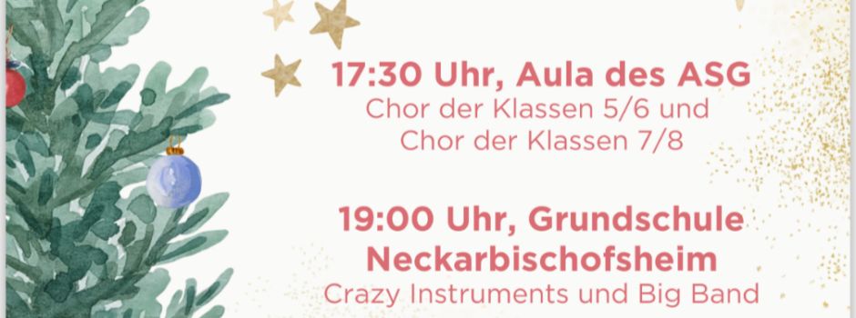 Weihnachtskonzert: Vom ASG gibt's was auf die Ohren!