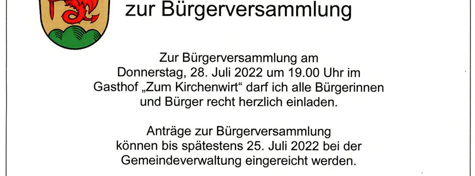 Bürgerversammlung 2022