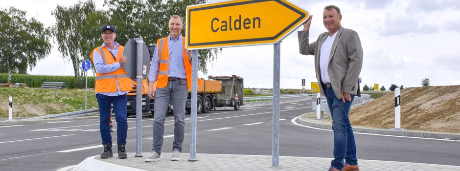 Ortsumgehung Calden komplett - 
ab dem 1. September auch Landesstraße nach Ehrsten an Umgehung angebunden
