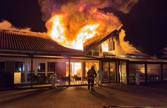 Restaurant in Flammen