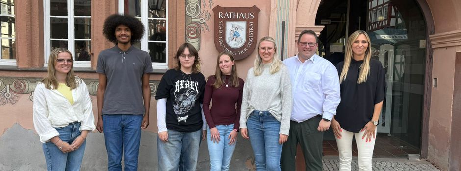 Stadt Grünberg begrüßt sechs motivierte Nachwuchskräfte