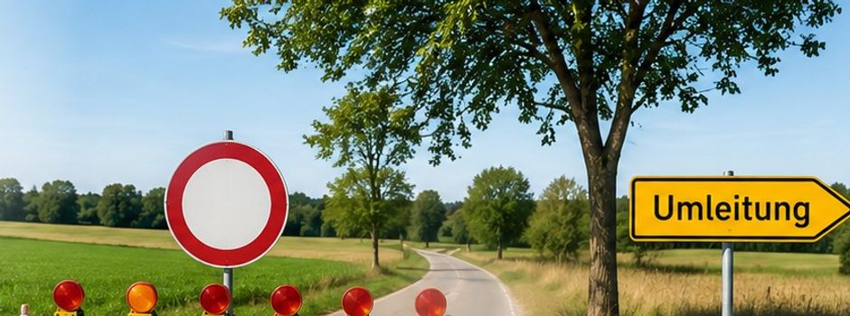 Vollsperrung Hauptstraße Oberflacht
