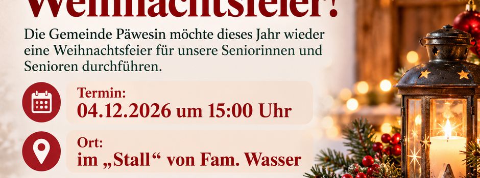 Einladung zur Weihnachtsfeier!