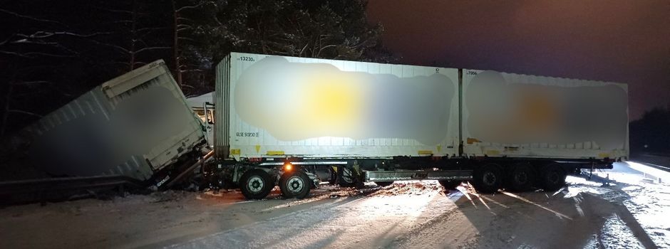 Lkw-Unfall sorgt für stundenlange Vollsperrung auf der Autobahn 7